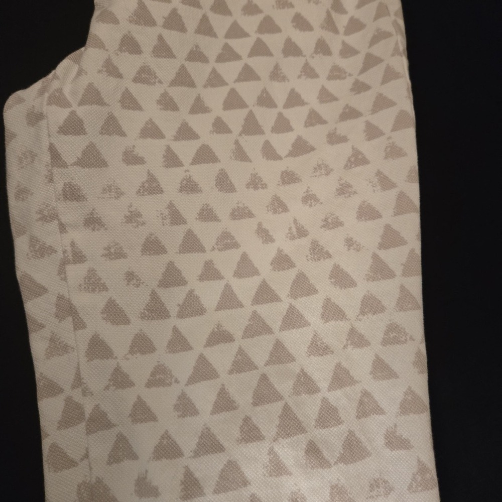 Ann Taylor LOFT Pants Womens 6 White Marisa Ankle Straight Geometric Twil COTTON - Picture 10 of 11